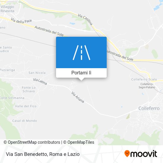 Mappa Via San Benedetto