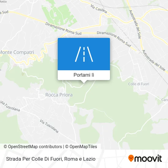 Mappa Strada Per Colle Di Fuori