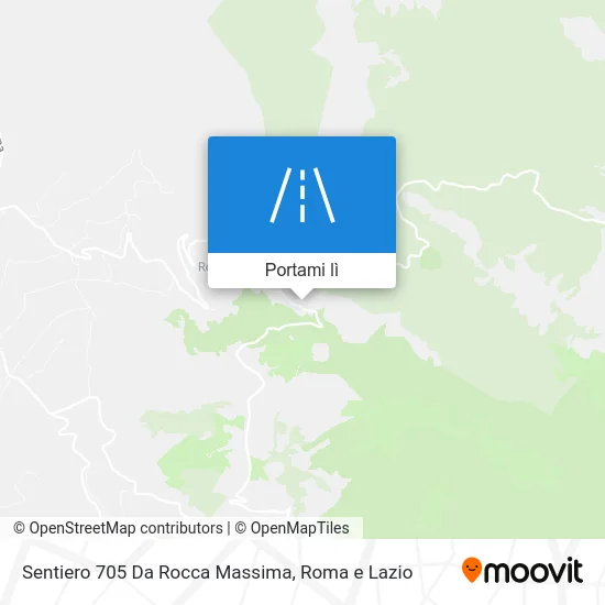 Mappa Sentiero 705 Da Rocca Massima