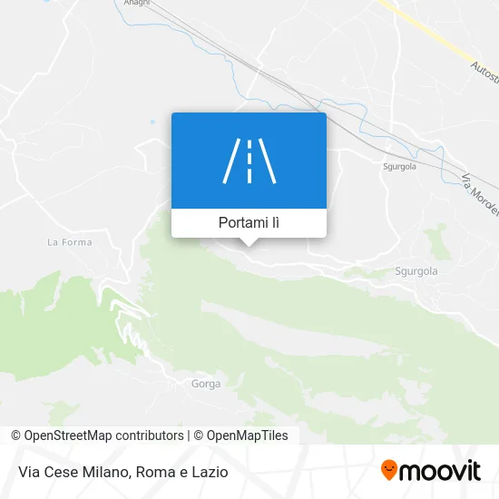 Mappa Via Cese Milano