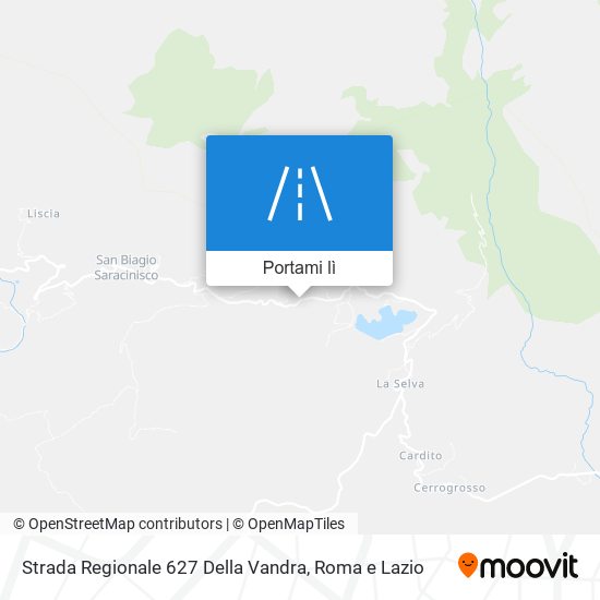 Mappa Strada Regionale 627 Della Vandra