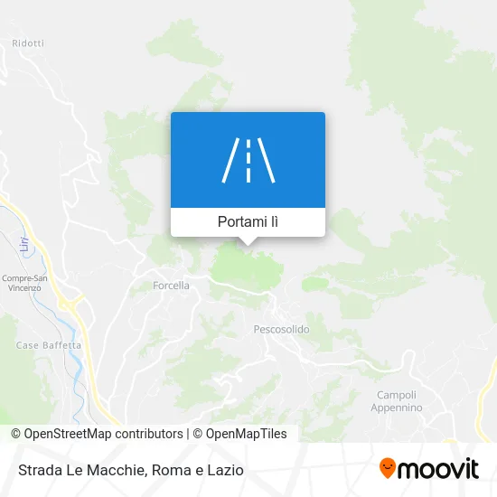 Mappa Strada Le Macchie