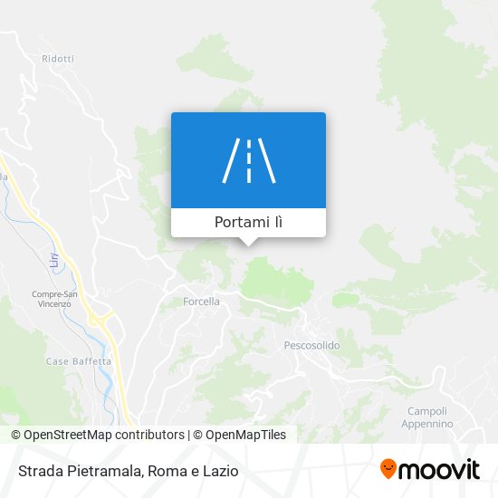 Mappa Strada Pietramala