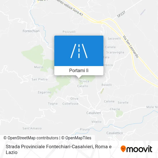 Mappa Strada Provinciale Fontechiari-Casalvieri