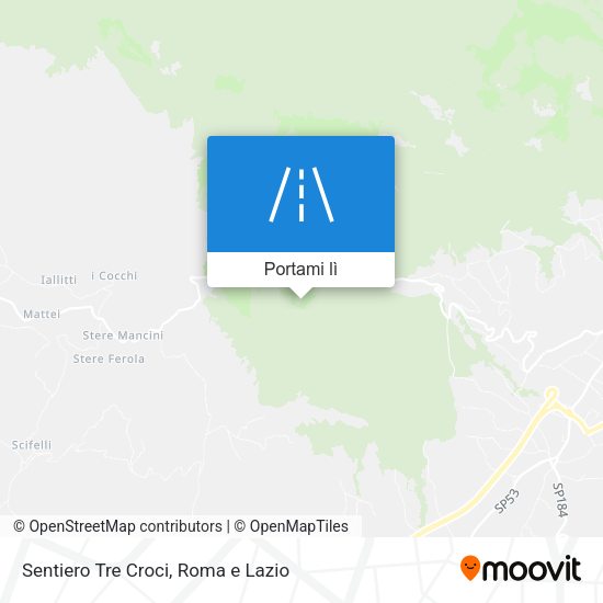 Mappa Sentiero Tre Croci