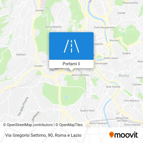 Mappa Via Gregorio Settimo, 90