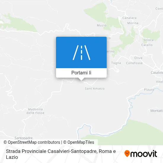 Mappa Strada Provinciale Casalvieri-Santopadre