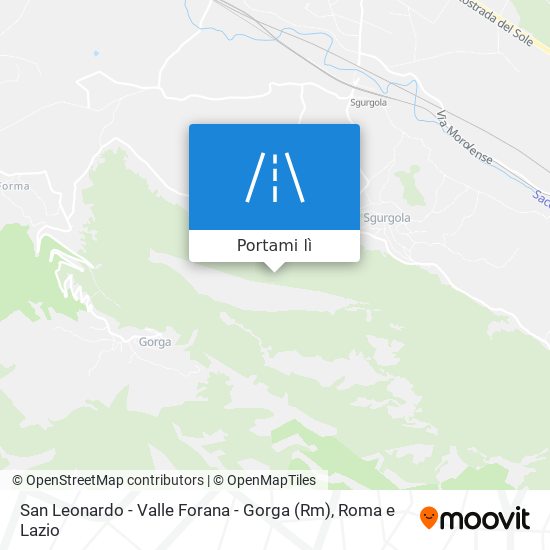 Mappa San Leonardo - Valle Forana - Gorga (Rm)