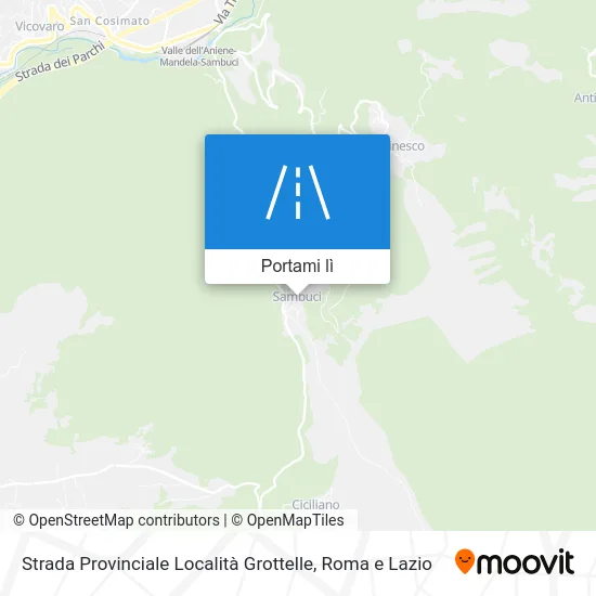 Mappa Strada Provinciale Località Grottelle