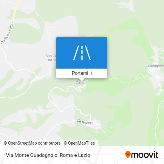 Mappa Via Monte Guadagnolo