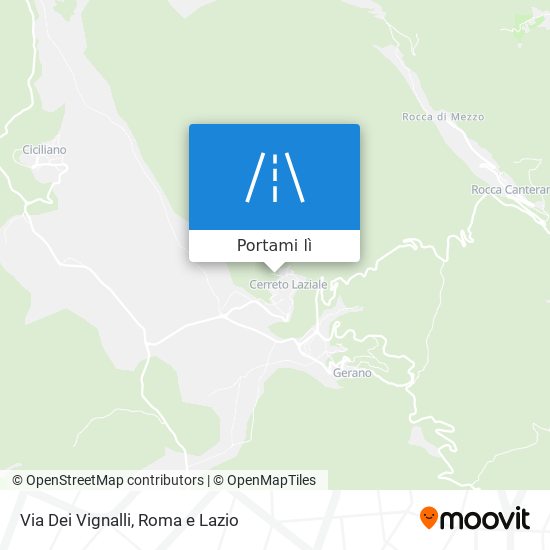 Mappa Via Dei Vignalli