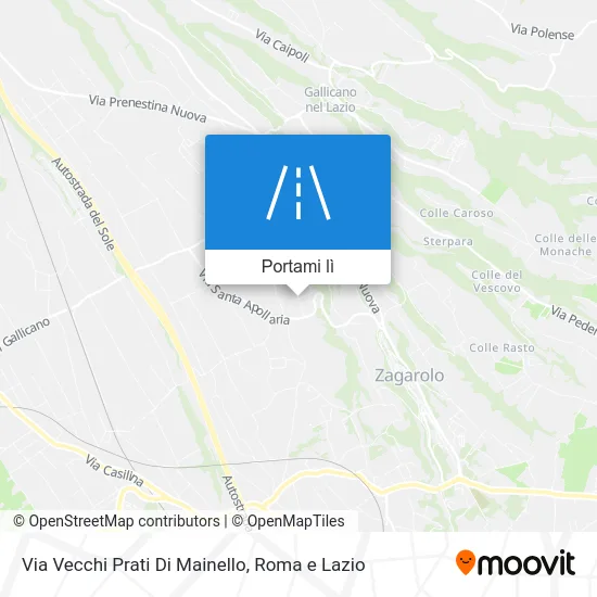 Mappa Via Vecchi Prati Di Mainello