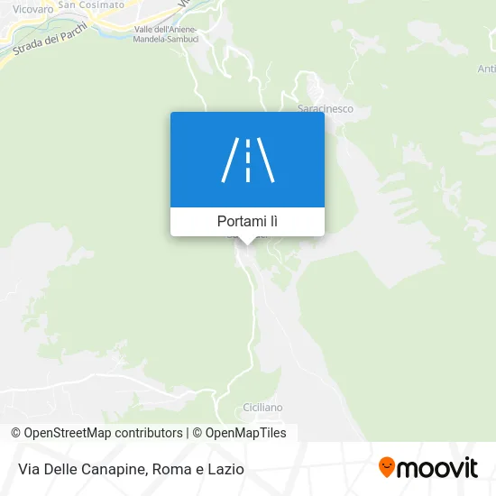 Mappa Via Delle Canapine