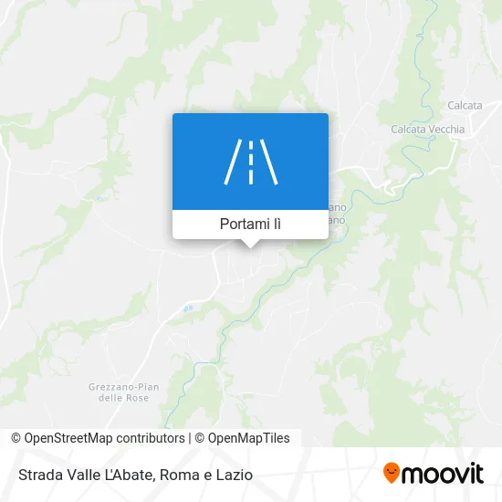 Mappa Strada Valle L'Abate