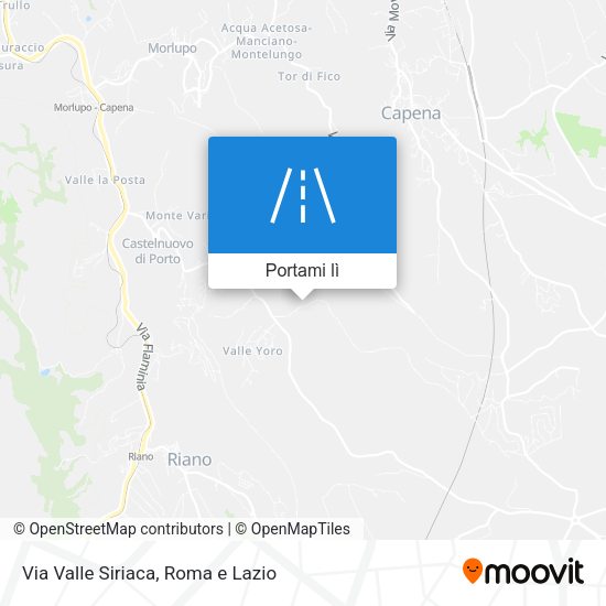 Mappa Via Valle Siriaca