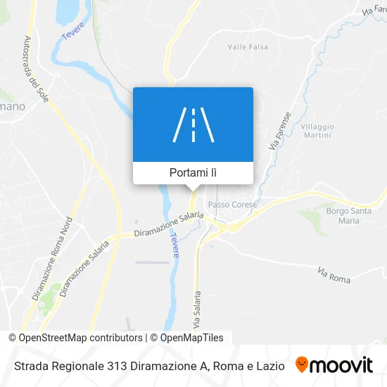 Mappa Strada Regionale 313 Diramazione A