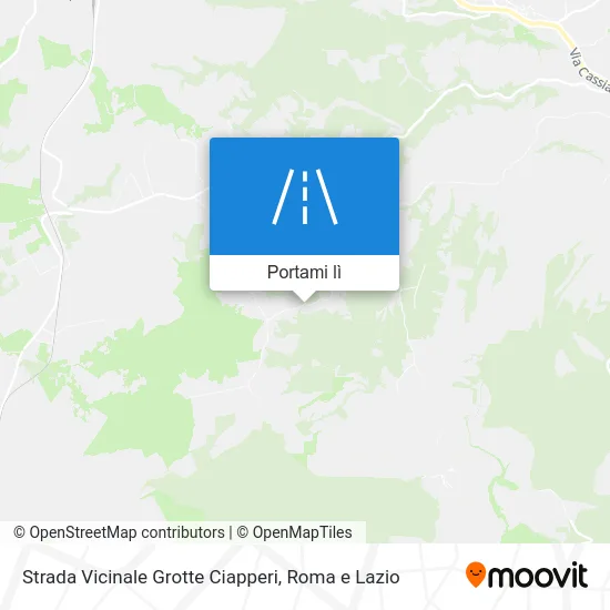 Mappa Strada Vicinale Grotte Ciapperi