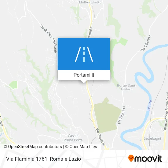 Mappa Via Flaminia 1761