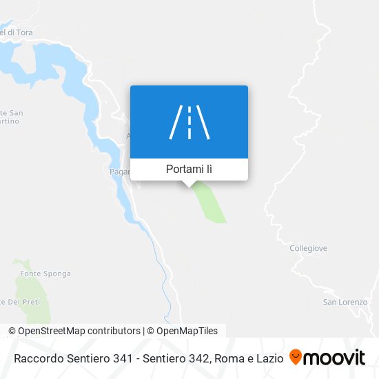 Mappa Raccordo Sentiero 341 - Sentiero 342