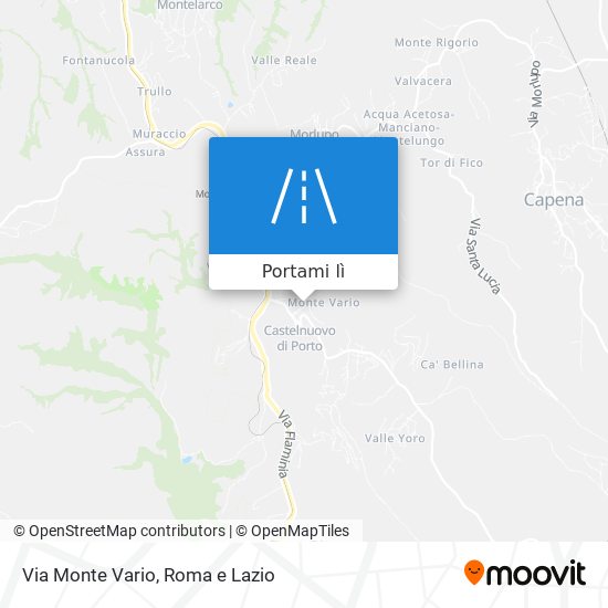 Mappa Via Monte Vario