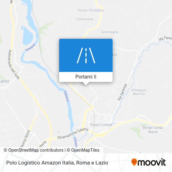 Mappa Polo Logistico Amazon Italia