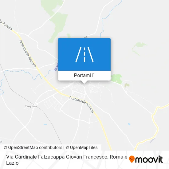 Mappa Via Cardinale Falzacappa Giovan Francesco