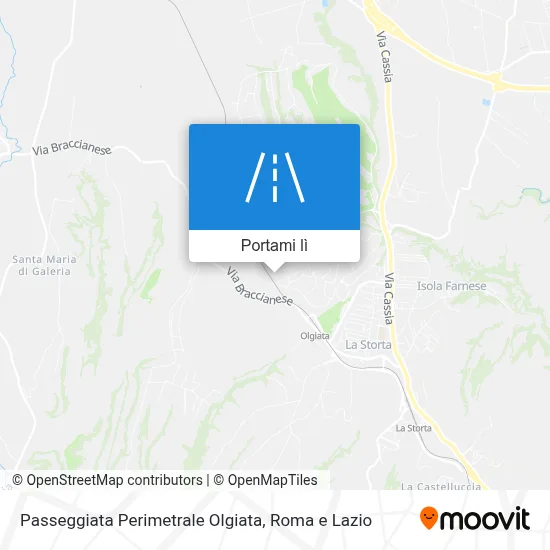 Mappa Passeggiata Perimetrale Olgiata