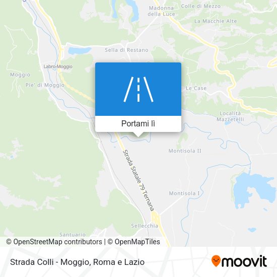Mappa Strada Colli - Moggio