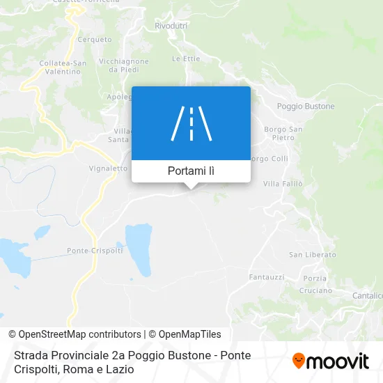 Mappa Strada Provinciale 2a Poggio Bustone - Ponte Crispolti