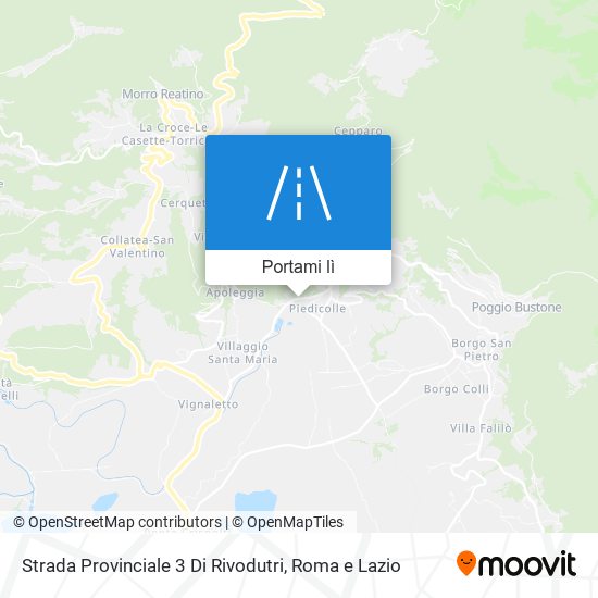 Mappa Strada Provinciale 3 Di Rivodutri