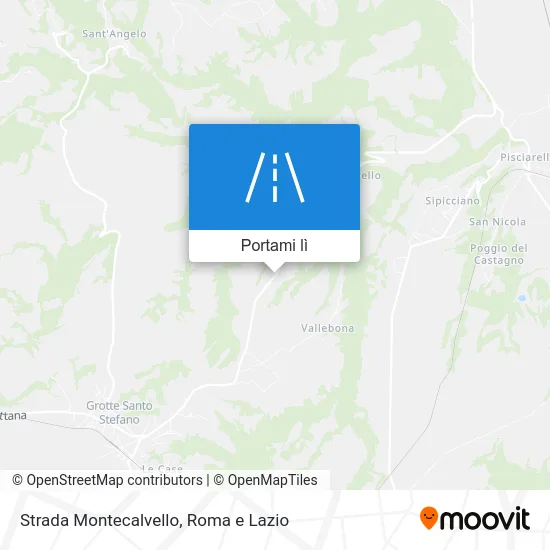 Mappa Strada Montecalvello