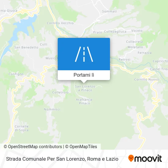 Mappa Strada Comunale Per San Lorenzo