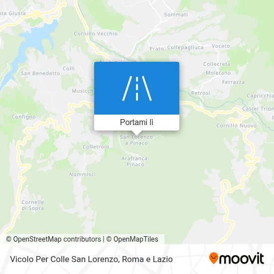Mappa Vicolo Per Colle San Lorenzo