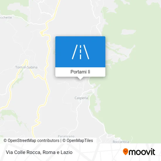 Mappa Via Colle Rocca