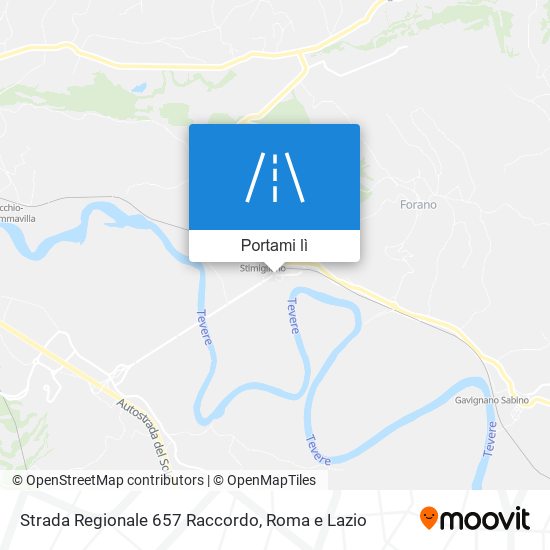 Mappa Strada Regionale 657 Raccordo