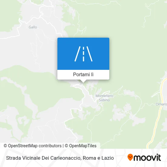Mappa Strada Vicinale Dei Carleonaccio