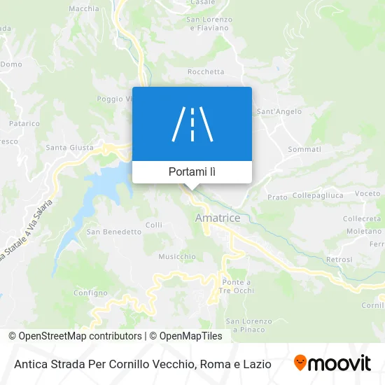 Mappa Antica Strada Per Cornillo Vecchio