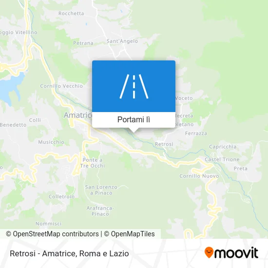 Mappa Retrosi - Amatrice