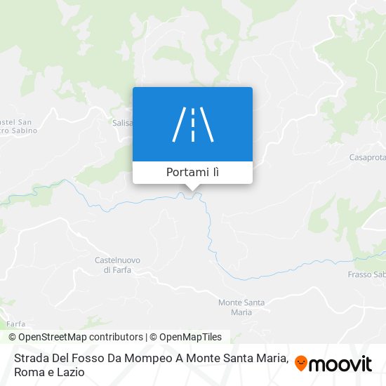 Mappa Strada Del Fosso Da Mompeo A Monte Santa Maria