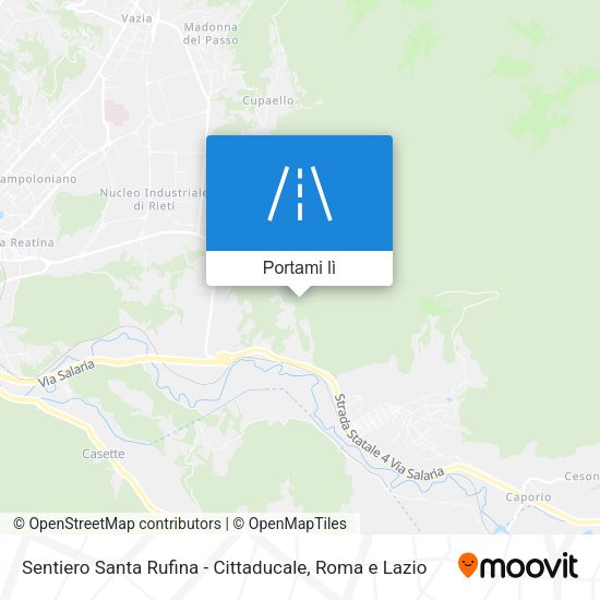 Mappa Sentiero Santa Rufina - Cittaducale
