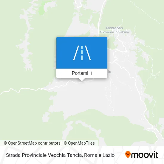 Mappa Strada Provinciale Vecchia Tancia