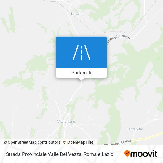 Mappa Strada Provinciale Valle Del Vezza