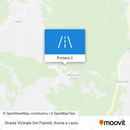 Mappa Strada Vicinale Dei Pianelli