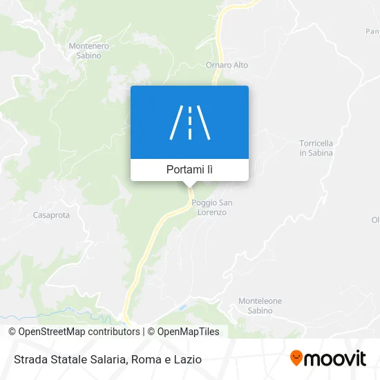 Mappa Strada Statale Salaria