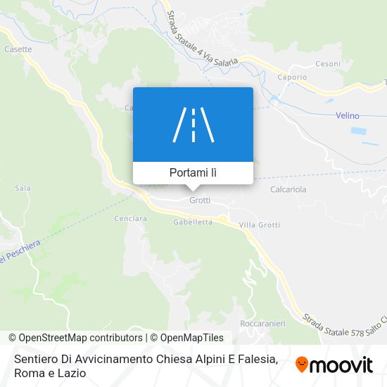 Mappa Sentiero Di Avvicinamento Chiesa Alpini E Falesia