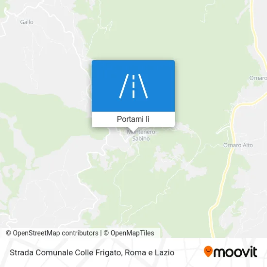 Mappa Strada Comunale Colle Frigato