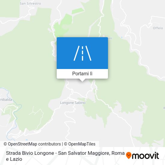 Mappa Strada Bivio Longone - San Salvator Maggiore