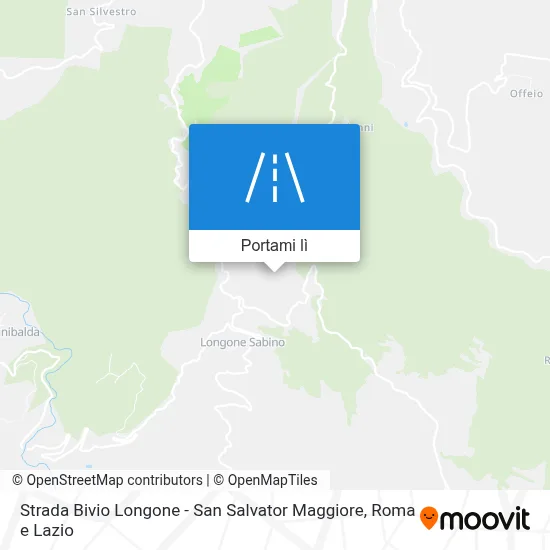 Mappa Strada Bivio Longone - San Salvator Maggiore