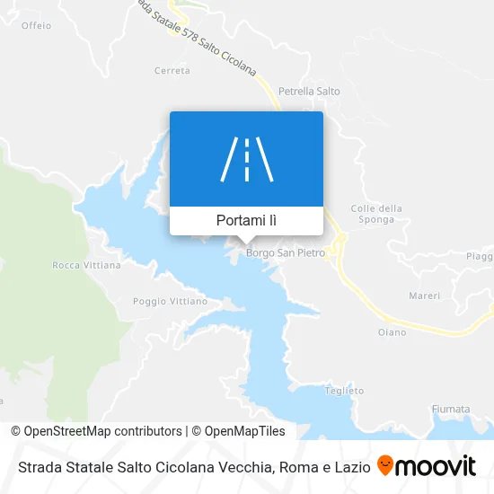 Mappa Strada Statale Salto Cicolana Vecchia