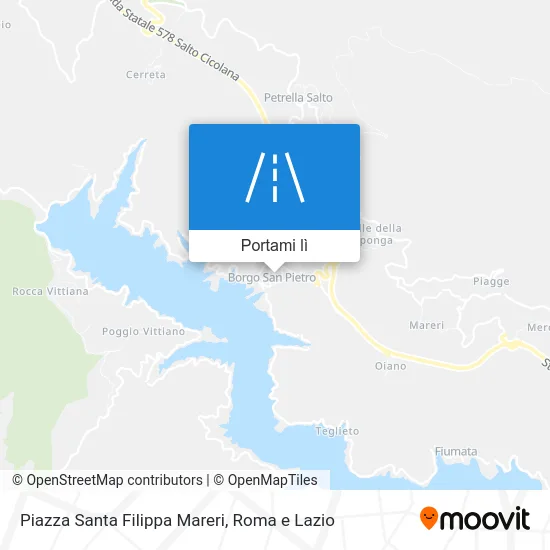 Mappa Piazza Santa Filippa Mareri